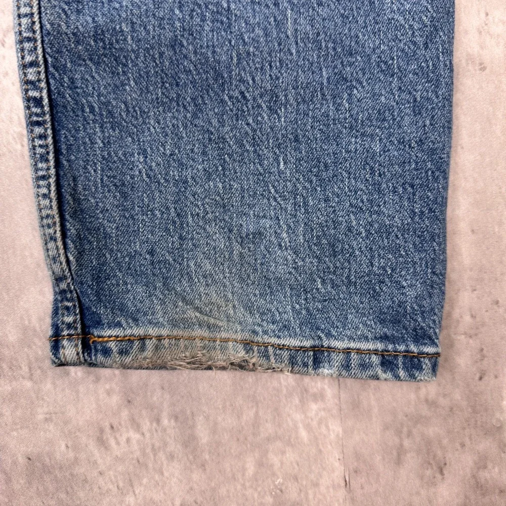 Levis 505 Jeans Mens 34x30 Blue Denim Zipper Straight‎ Dark Wash Western